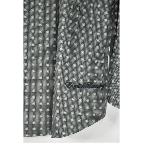 English Laundry Grey Patterned Long Sleeve Shirt - Picture 7 of 7